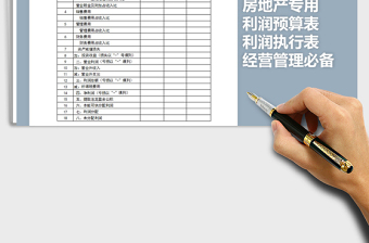 2021年利潤預(yù)算執(zhí)行表（房地產(chǎn)專用）