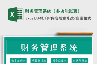 2021年財務(wù)管理系統(tǒng)（多功能賬表）免費(fèi)下載
