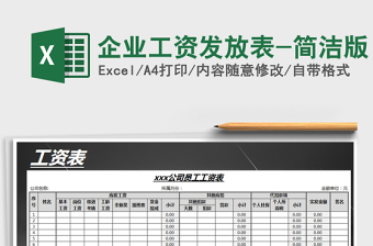 2021年企業(yè)工資發(fā)放表-簡(jiǎn)潔版