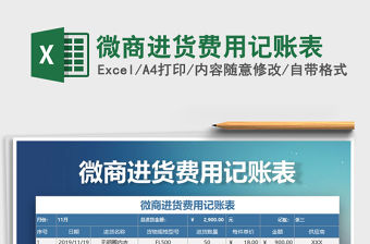 2021年微商進(jìn)貨費用記賬表