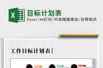 2021年目標計劃表