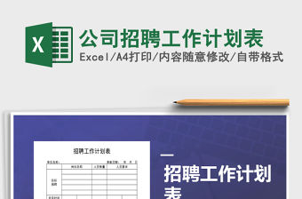 2021年公司招聘工作計劃表