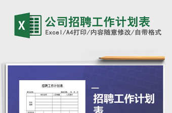 2021年公司招聘工作計劃表