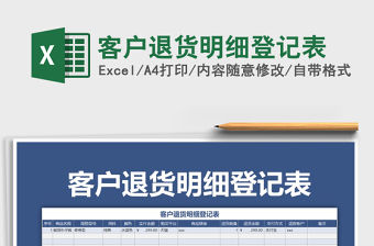 2021年客戶退貨明細登記表