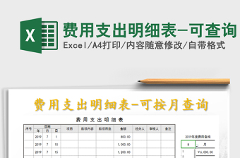 2021年費用支出明細表-可查詢