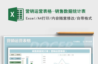2021年營銷運營表格-銷售數據統計表