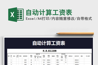 2021年自動(dòng)計(jì)算工資表