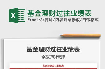 2021年基金理財(cái)過(guò)往業(yè)績(jī)表