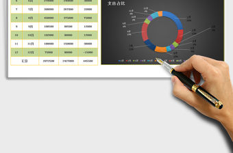 2021年報(bào)表系列-財(cái)務(wù)月度收支