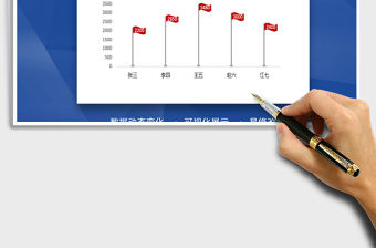 2021年銷售額可視化動態圖表（小紅旗）