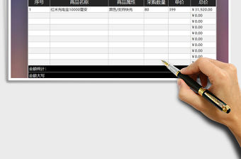 2021年采購費用明細清單表