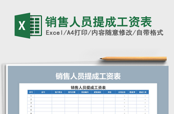 2021年銷售人員提成工資表
