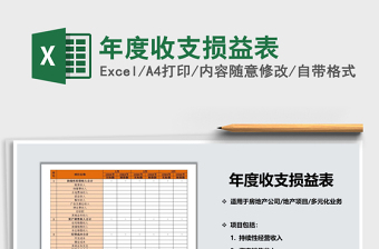 2021年年度收支損益表
