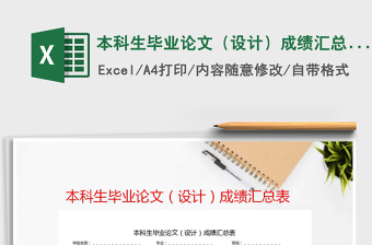 2021年本科生畢業(yè)論文（設(shè)計(jì)）成績(jī)匯總表
