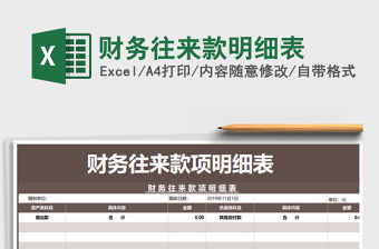 2021年財務往來款明細表