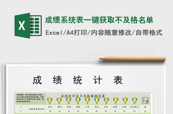 2021年成績系統(tǒng)表一鍵獲取不及格名單