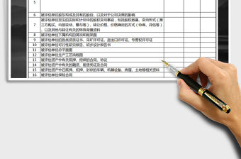 2021年資產評估資料清單-模板