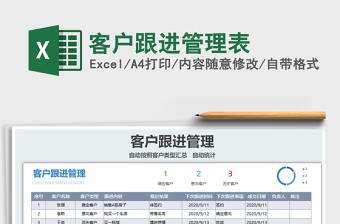 2021年客戶跟進(jìn)管理表