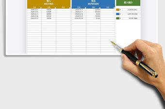 2021年日常現金流量收支匯總統計表