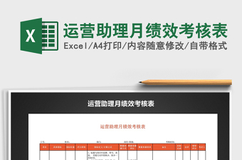 2021年運(yùn)營(yíng)助理月績(jī)效考核表