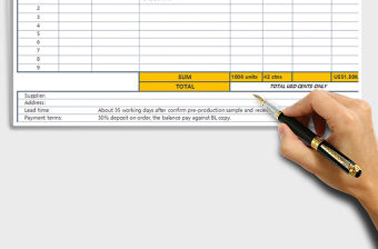 2021年簡潔英文報價單模板（含有產(chǎn)品信
