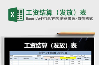 2021年工資結(jié)算（發(fā)放）表