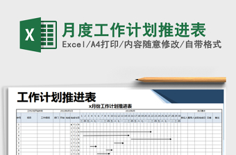 2021年月度工作計劃推進表