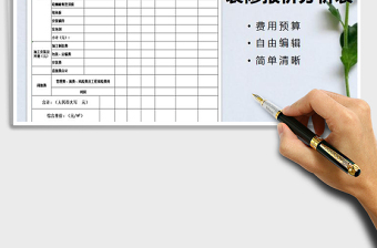 2021年工程裝修報(bào)價(jià)分析表-成本利潤-費(fèi)用預(yù)算