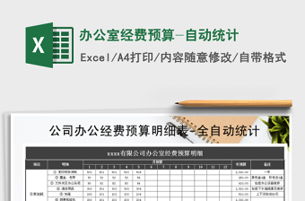 2021年辦公室經(jīng)費(fèi)預(yù)算-自動(dòng)統(tǒng)計(jì)免費(fèi)下載
