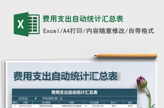 2021年費用支出自動統計匯總表