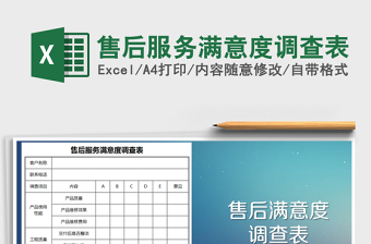 2021年售后服務(wù)滿(mǎn)意度調(diào)查表免費(fèi)下載