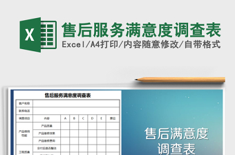 2021年售后服务满意度调查表免费下载