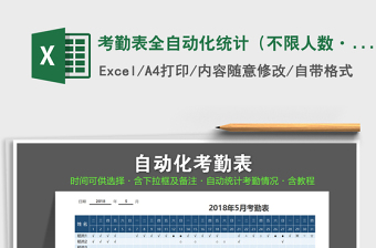2021年考勤表全自動化統(tǒng)計(jì)（不限人數(shù)·年月可自動化調(diào)整）
