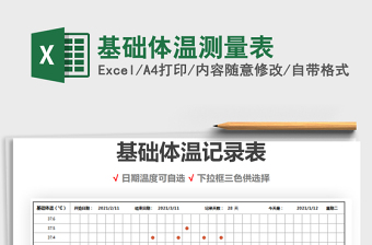 2021年基礎體溫測量表