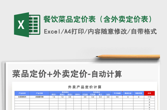 2022菜品打分表格模板免费