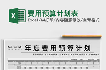 2021年費用預算計劃表免費下載