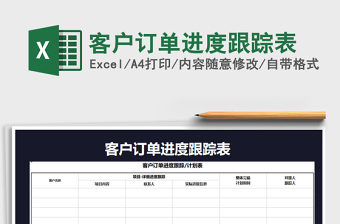 2021年客戶訂單進(jìn)度跟蹤表