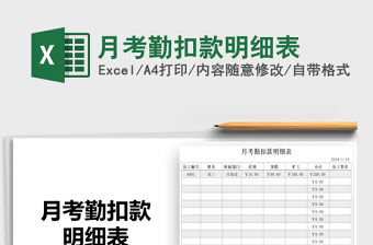 2021年月考勤扣款明細表