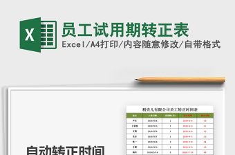 2021年員工試用期轉(zhuǎn)正表