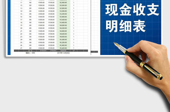 2021年簡約自動化現金收支明細表