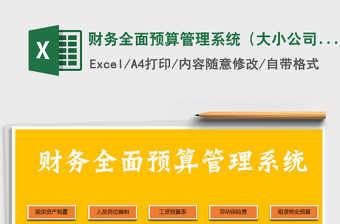 2021年財(cái)務(wù)全面預(yù)算管理系統(tǒng)（大小公司適用）