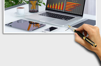 2021年商務配色上半年銷售業績圖表