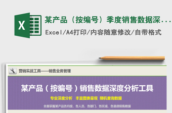 2021年某產(chǎn)品（按編號(hào)）季度銷售數(shù)據(jù)深度分析工具