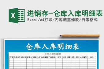 2021年進銷存-倉庫入庫明細表