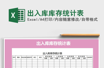2021年出入庫(kù)庫(kù)存統(tǒng)計(jì)表