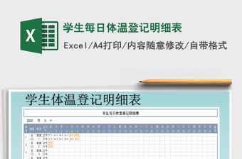 2022一周体温登记明细表