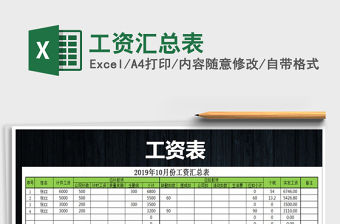 2021年工資匯總表