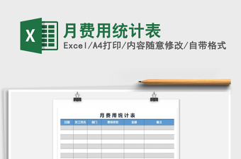 2021年月費(fèi)用統(tǒng)計(jì)表