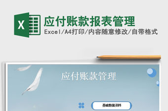 2021年應付賬款報表管理