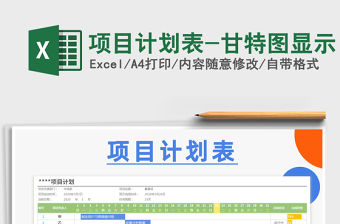 2021年項目計劃表-甘特圖顯示